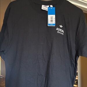 Adidas Men's Tee in Black with White Logo